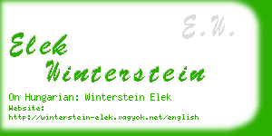 elek winterstein business card